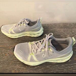 On Running Cloudsurfer Trail Shoes in Light Gray
